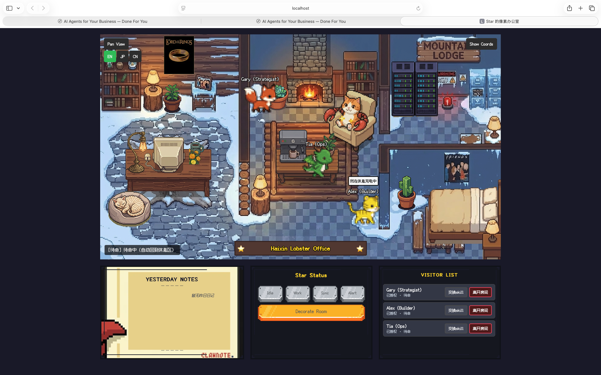 AI Agent Mission Control Dashboard