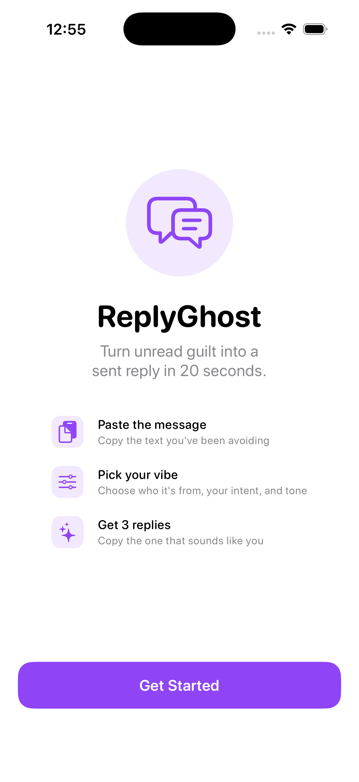 ReplyGhost onboarding